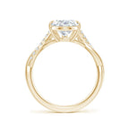 Lab-Grown Pear-Shaped Diamond Twisted Shank Engagement Ring