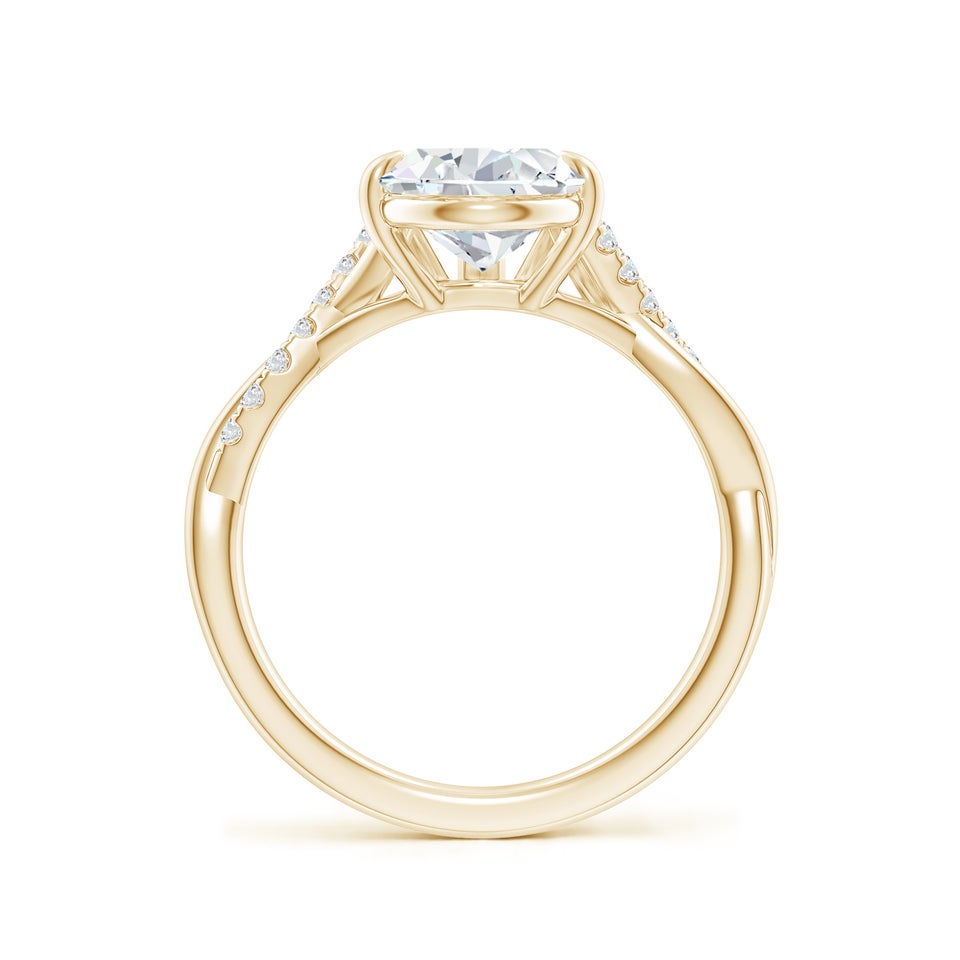 Lab-Grown Pear-Shaped Diamond Twisted Shank Engagement Ring