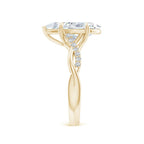 Lab-Grown Pear-Shaped Diamond Twisted Shank Engagement Ring