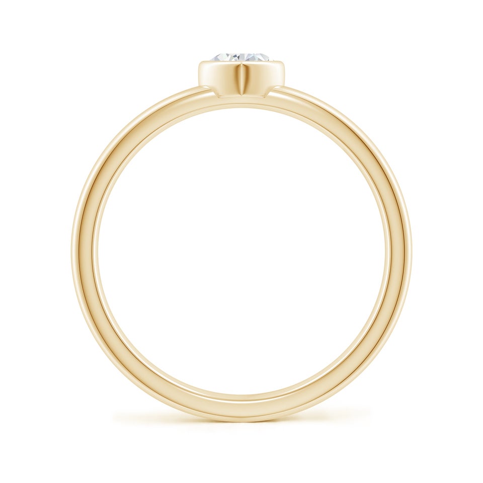 Lab-Grown Bezel-Set Solitaire Heart Diamond Promise Ring