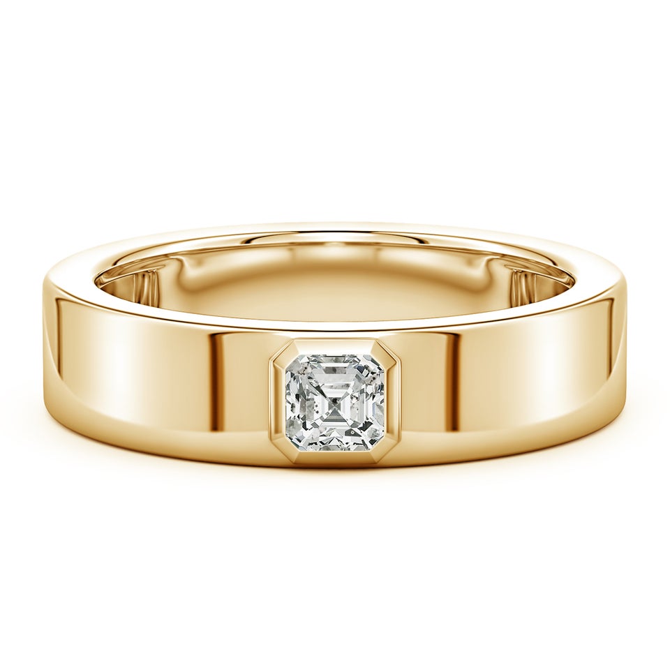 Asscher-Cut Diamond Men’S Ring