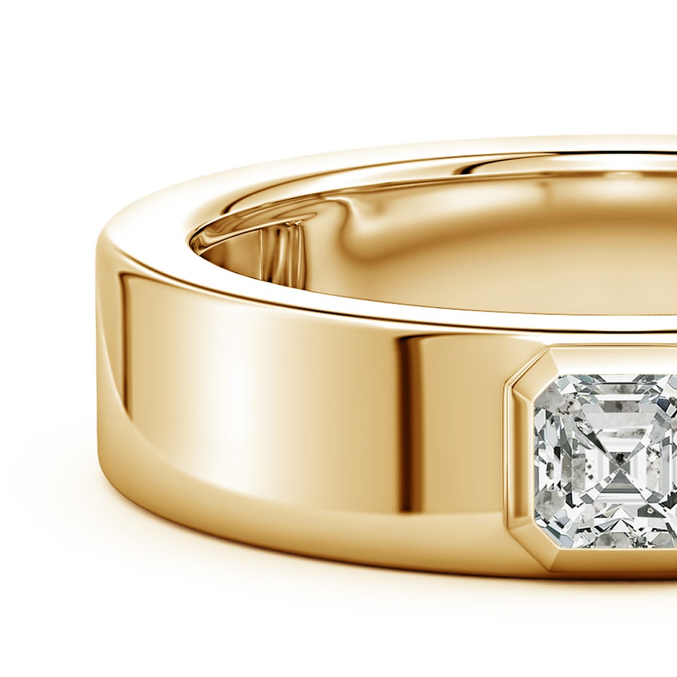 Asscher-Cut Diamond Men’S Ring