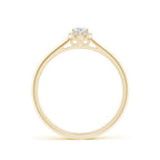 Prong-Set Pear Lab-Grown Diamond Ring with Halo