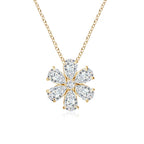 Pear Lab-Grown Diamond Flower Cluster Pendant