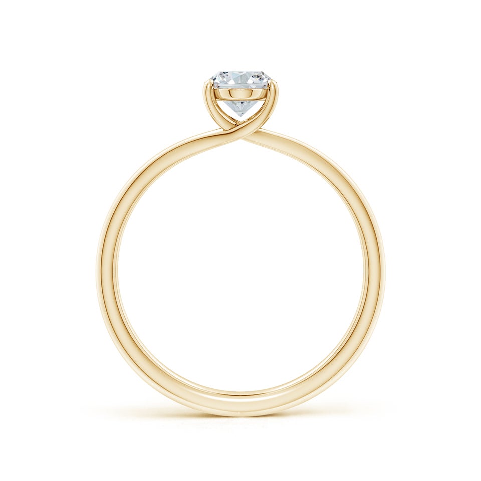 Lab-Grown Oval Diamond Double Shank Solitaire Engagement Ring