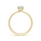 Lab-Grown Oval Diamond Double Shank Solitaire Engagement Ring