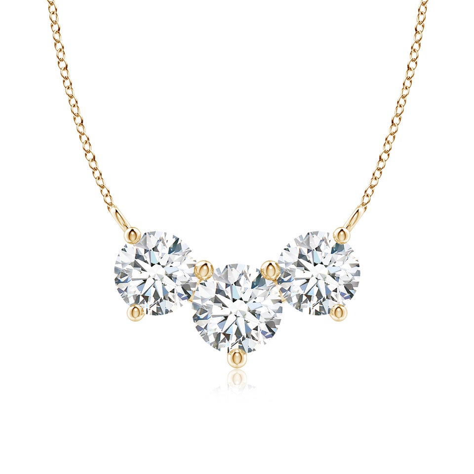 Classic Trio Round Lab-Grown Diamond Necklace