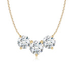 Classic Trio Round Lab-Grown Diamond Necklace
