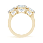 Lab-Grown Round Diamond Three Stone Classic Engagement Ring