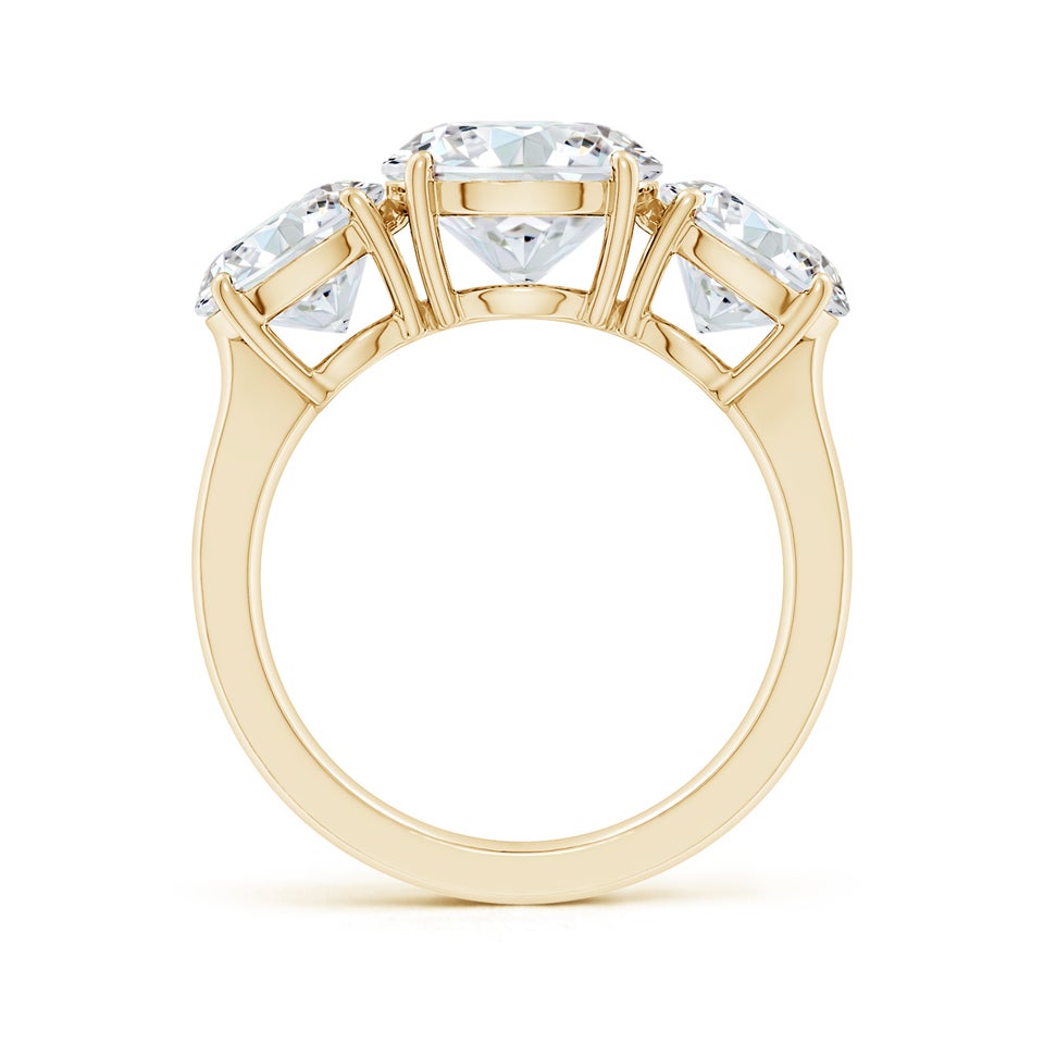 Lab-Grown Round Diamond Three Stone Classic Engagement Ring