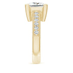 Lab-Grown Princess Cut Diamond Solitaire Ring With Milgrain Detailing
