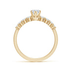 Lab-Grown Solitaire Marquise Diamond Graduated Engagement Ring