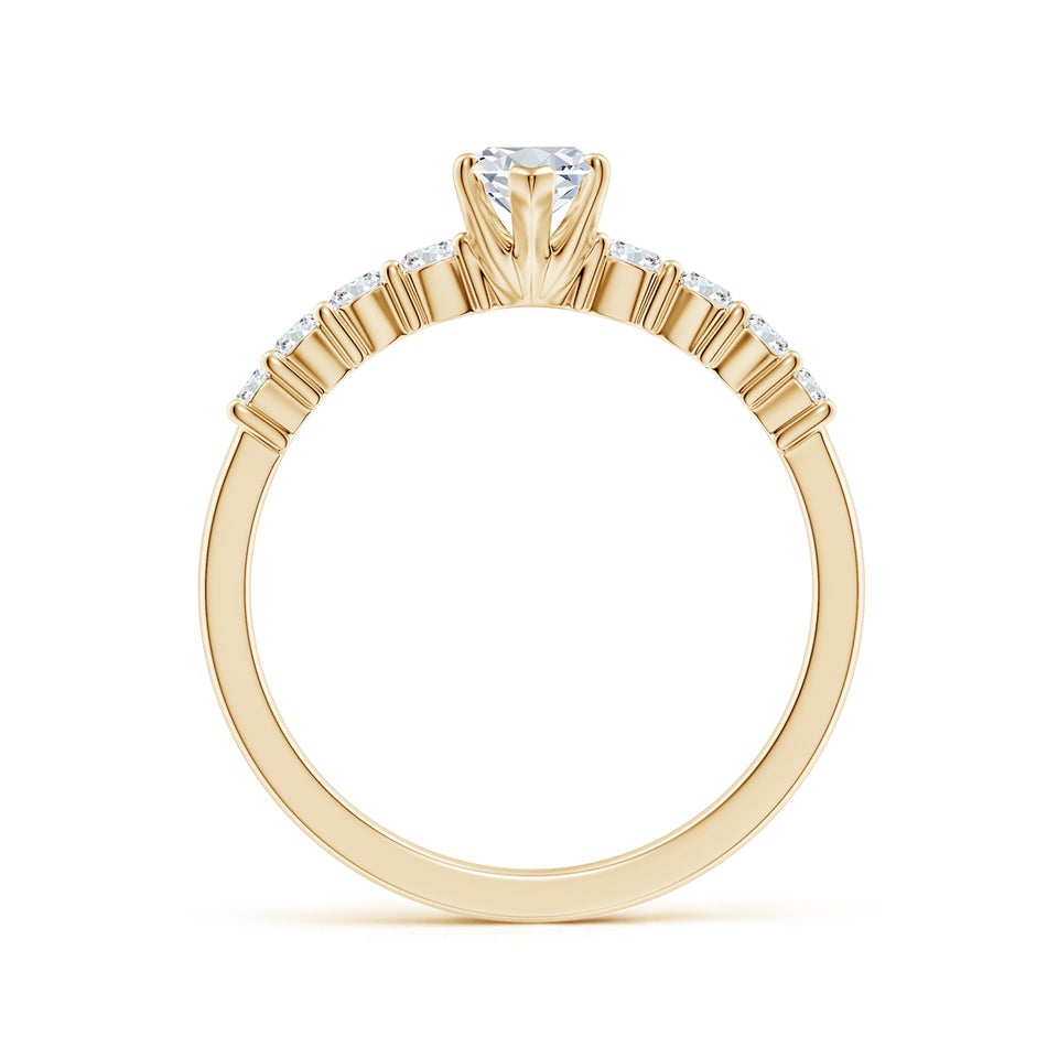 Lab-Grown Solitaire Marquise Diamond Graduated Engagement Ring