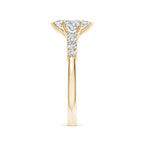 Lab-Grown Solitaire Marquise Diamond Graduated Engagement Ring