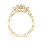 Lab-Grown Diamond Curved Floral Ring