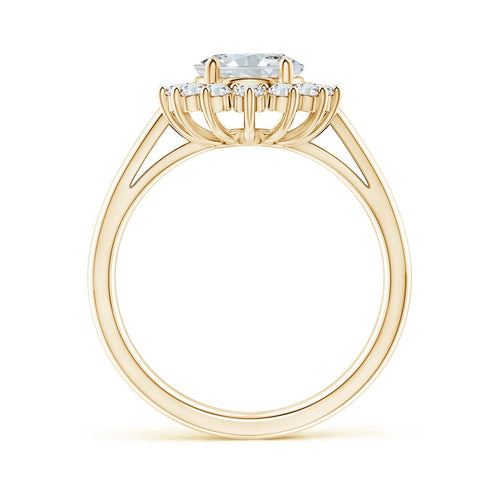 Lab-Grown Diamond Curved Floral Ring
