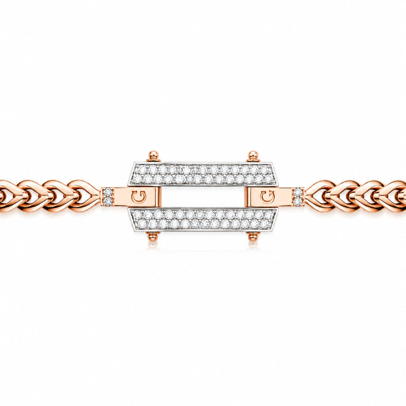 Rose Gold Diamond Link Bracelet