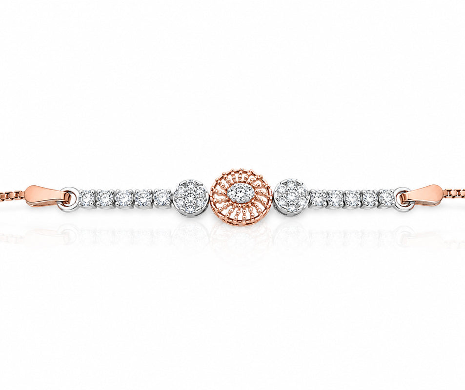 Rose Halo Diamond Bracelet
