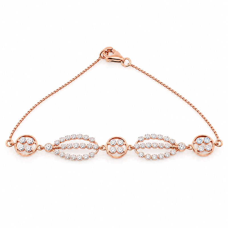 Rose Gold Infinity Diamond Bracelet