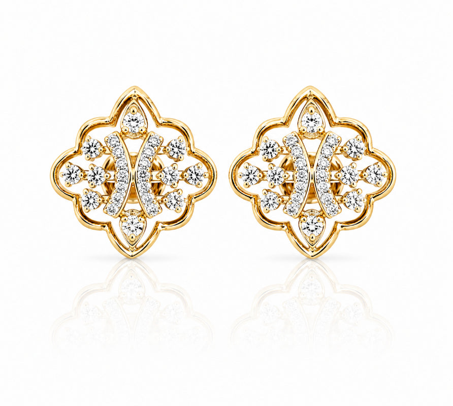 Diamond Heritage Stud Earrings