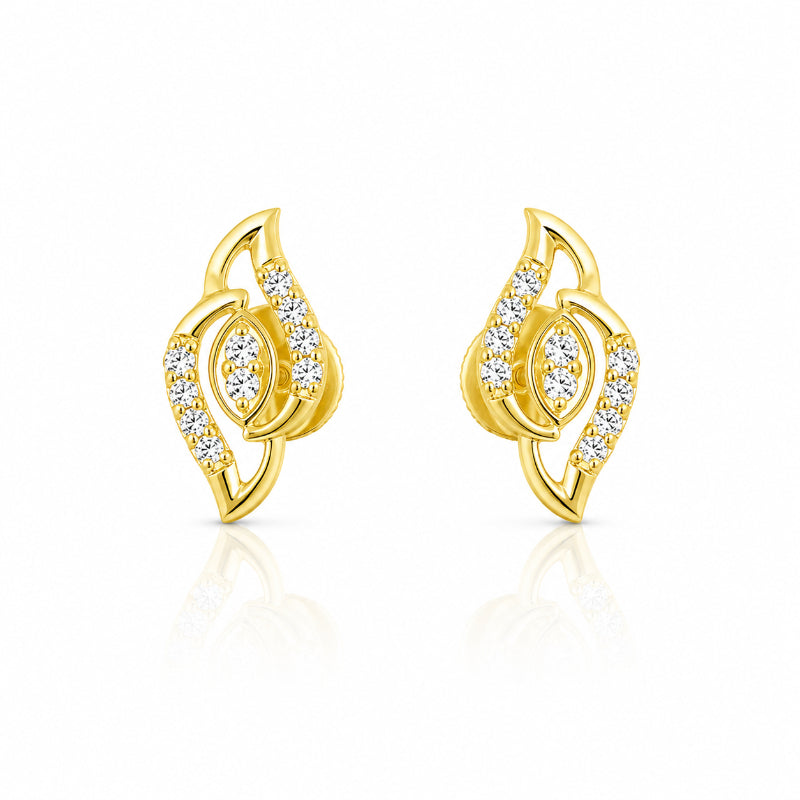 Golden Orbit Diamond Earrings
