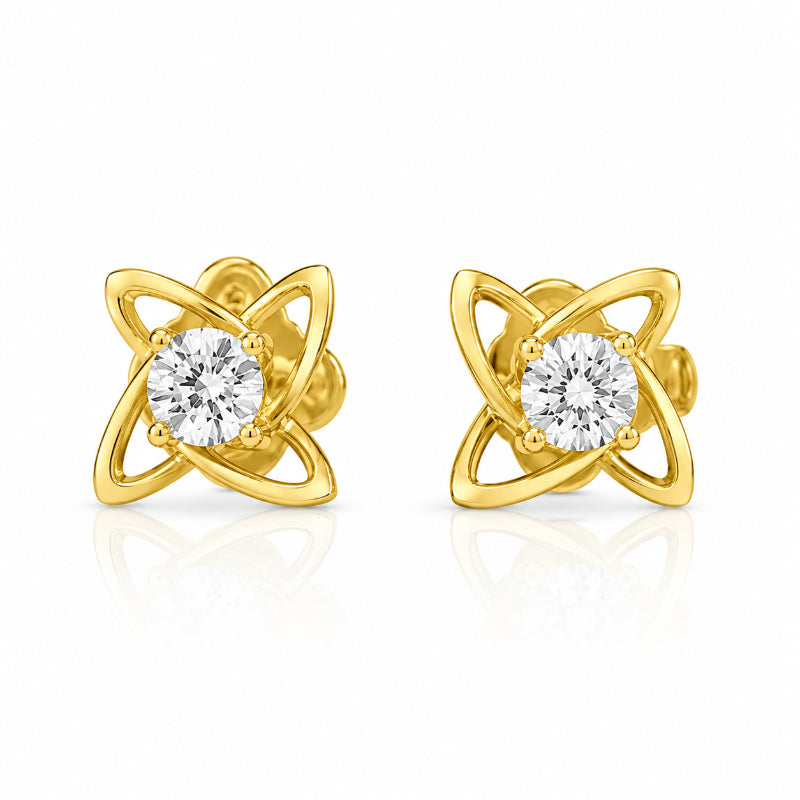 Celestial Orbit Diamond Stud Earrings