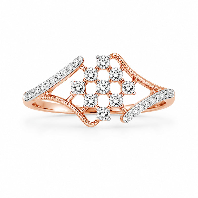 Rose Gold Diamond Harmony Ring