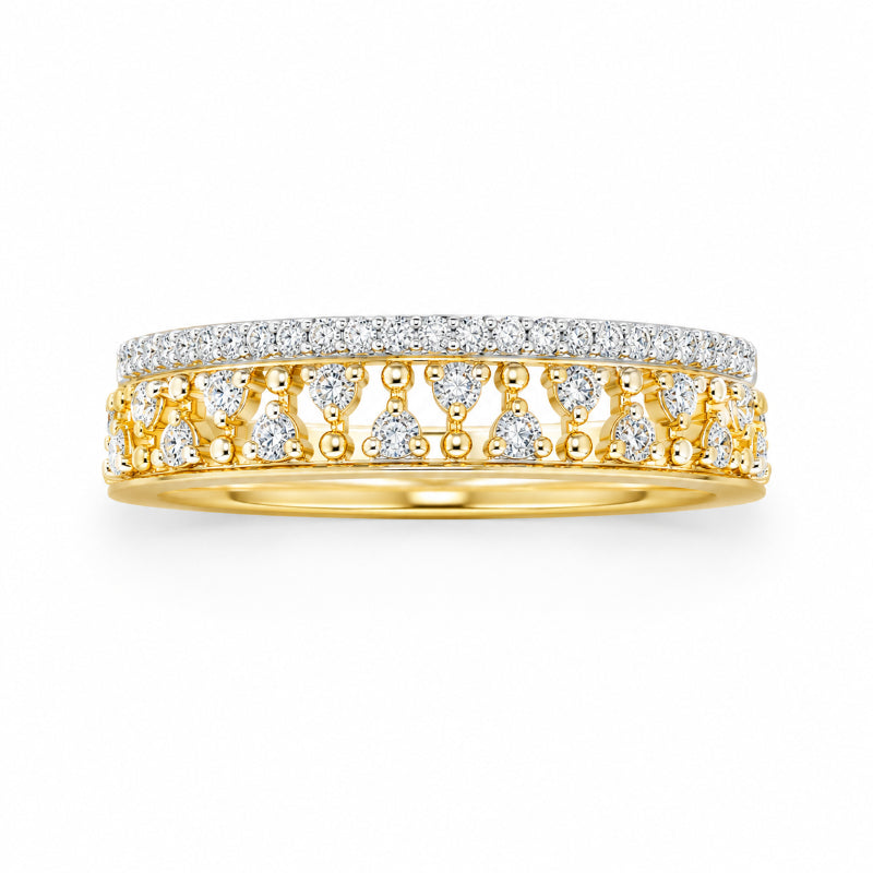 Pear Cascade Diamond Band