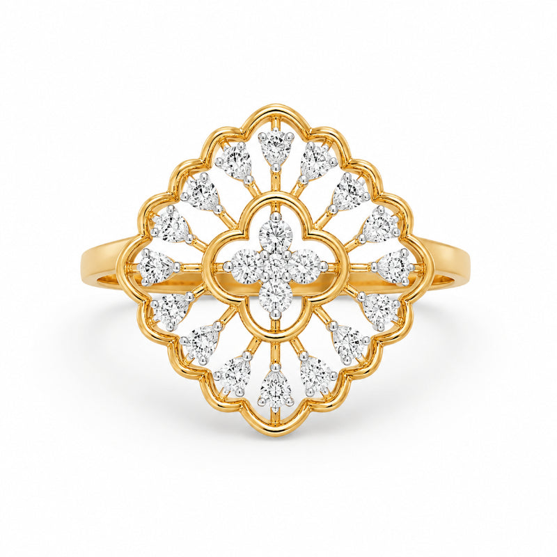 Diamond Royal Bloom Ring