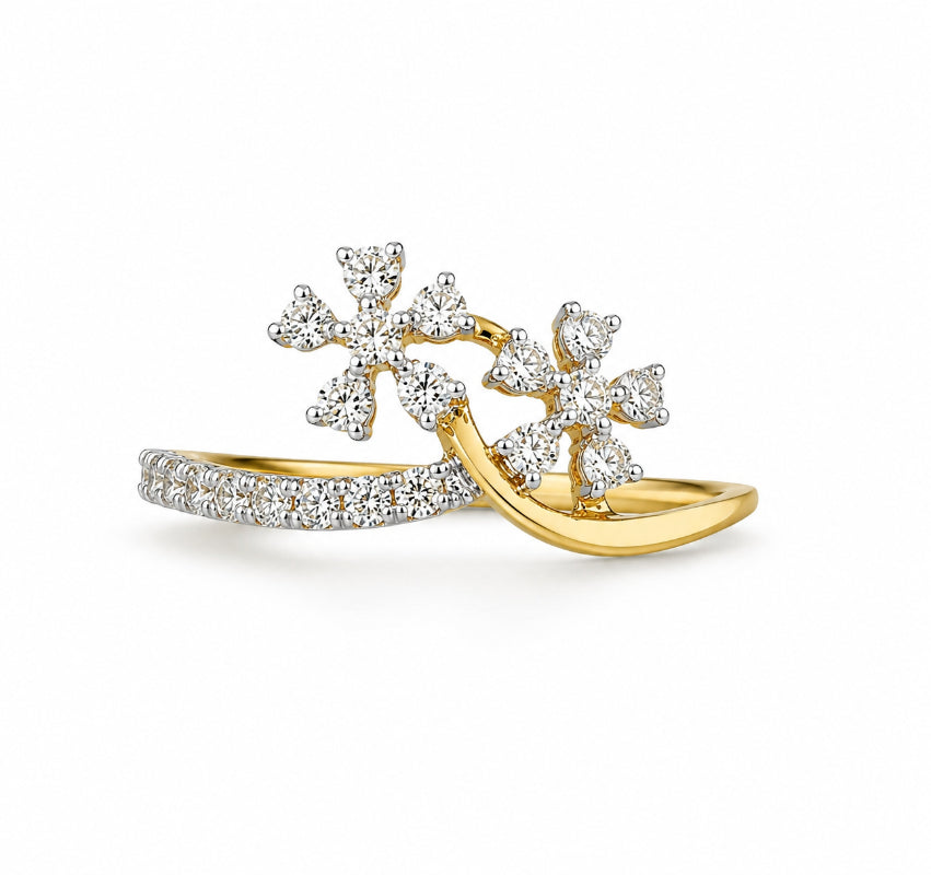 Diamond Floral Vine Ring