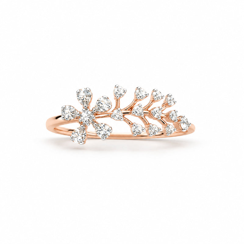 Diamond Botanical Vine Ring