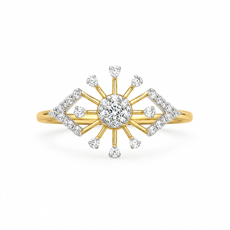 Diamond Radiant Sunburst Ring