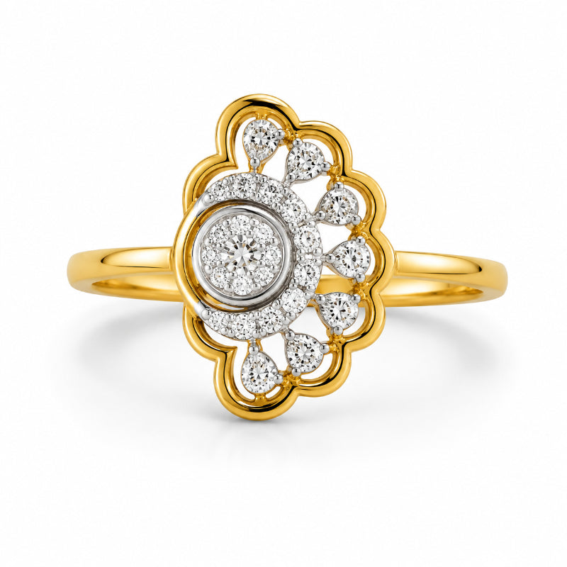 Diamond Regal Medallion Ring