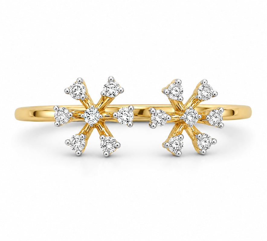 Diamond Twin Starburst Ring