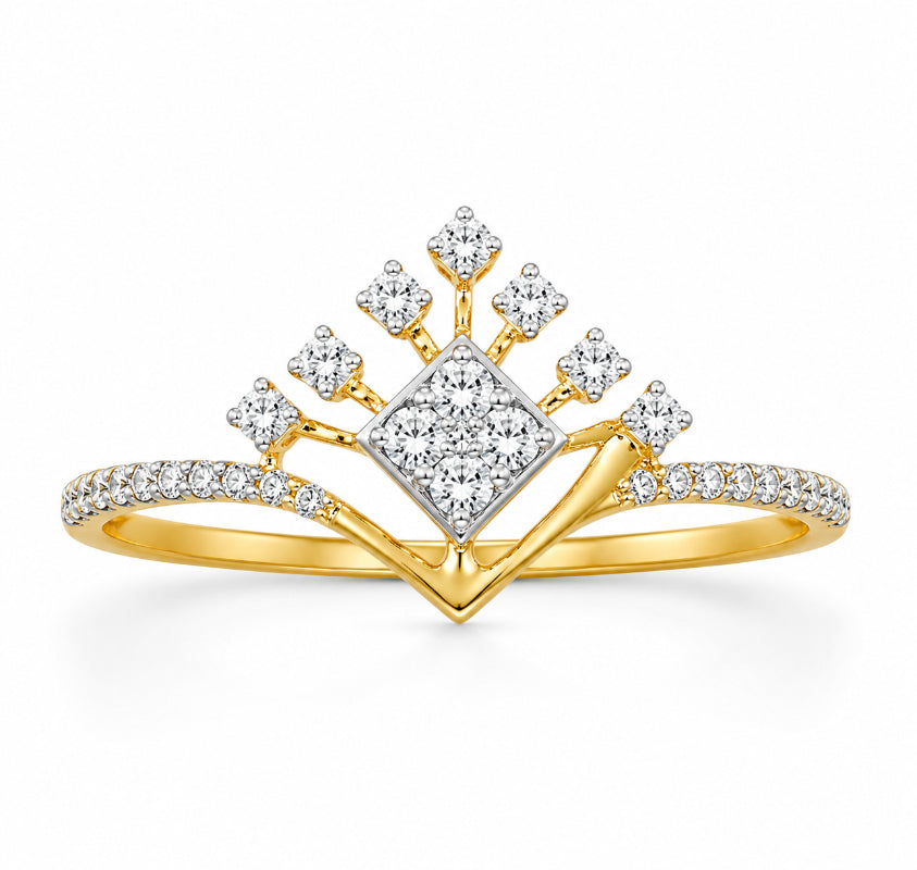 Diamond Royal Crown Ring