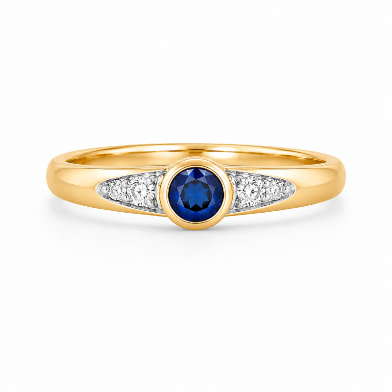 Sapphire Elegance Diamond Ring