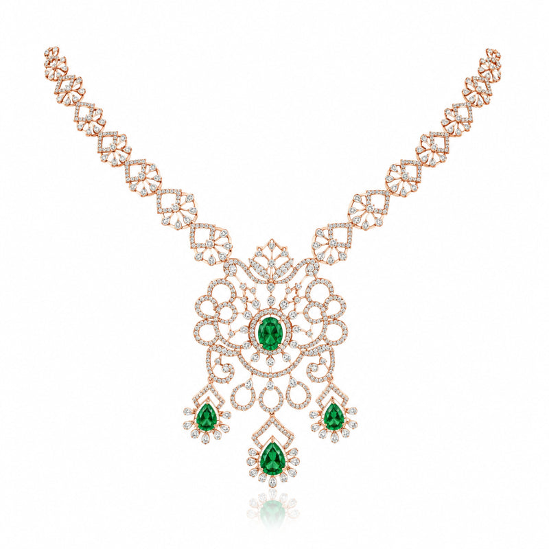 Emerald Royale Diamond Necklace