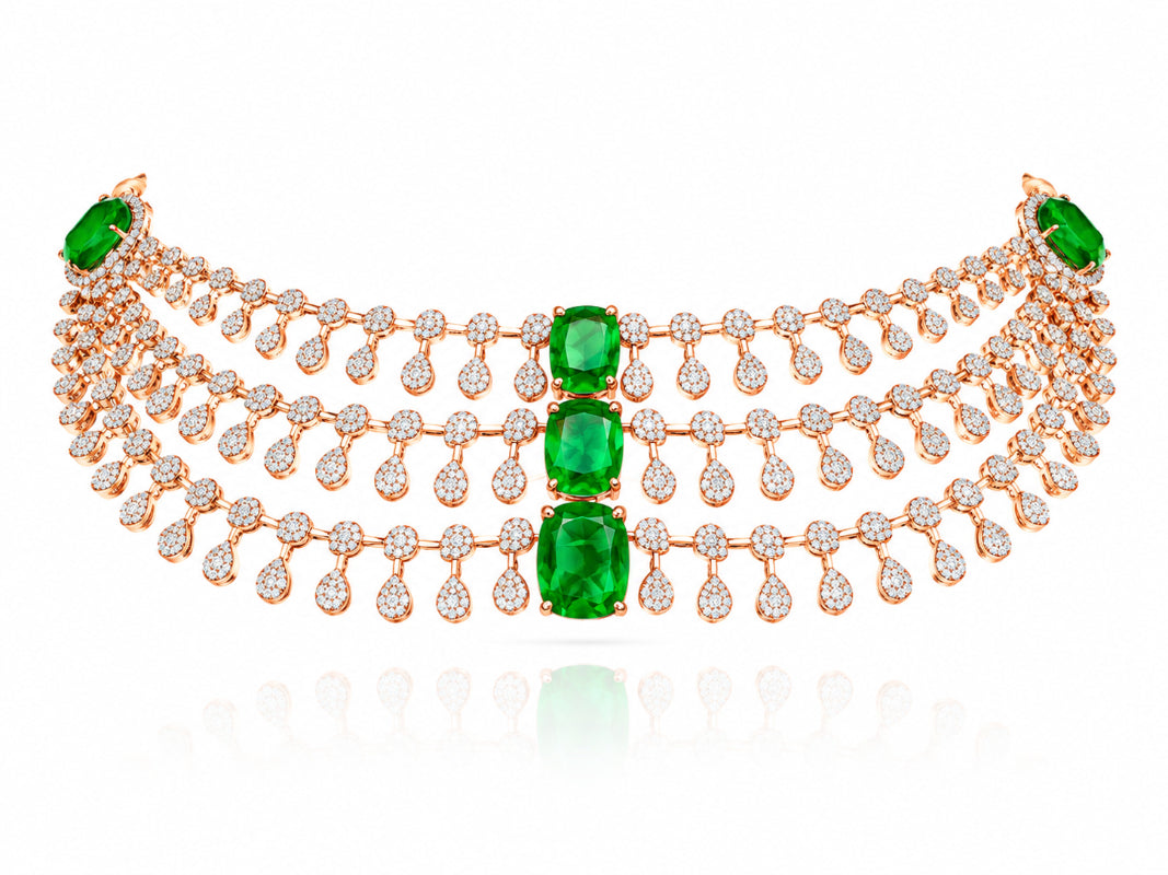Emerald Symphony Diamond Choker