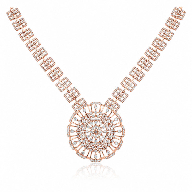 Celestial Medallion Diamond Necklace