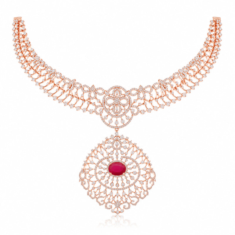Ruby Majesty Diamond Necklace