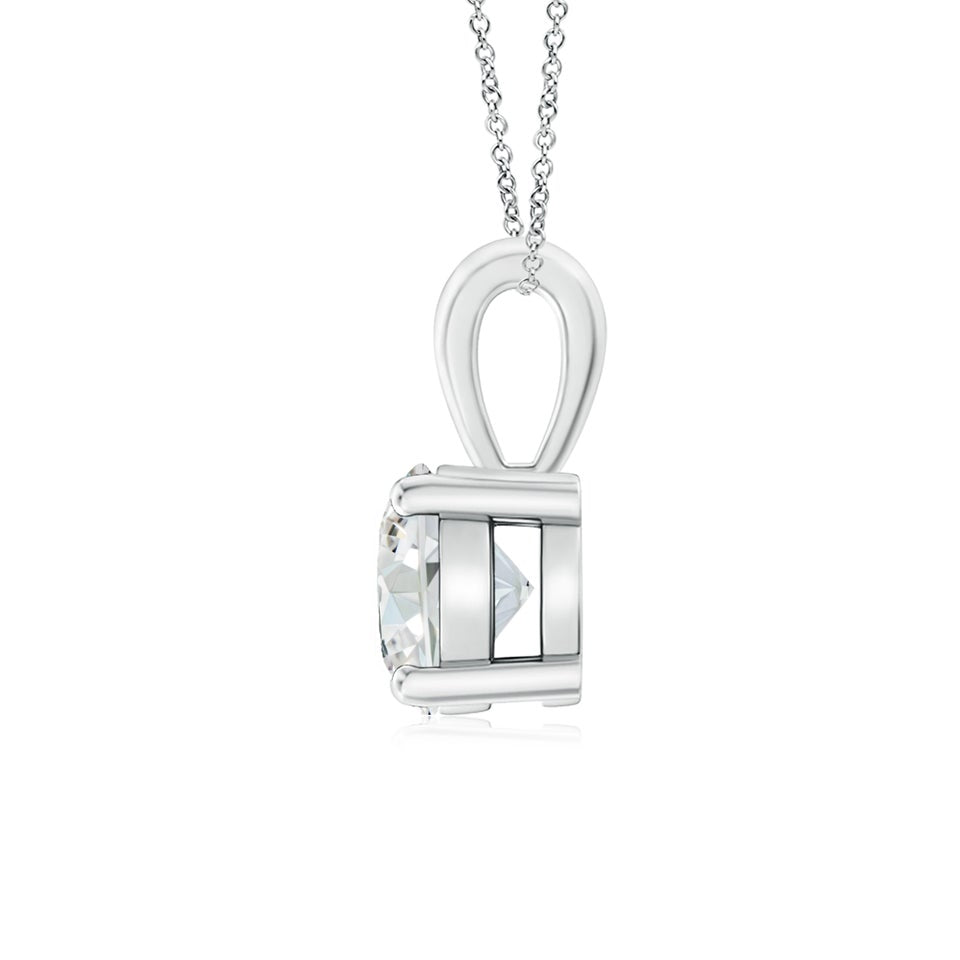 Classic Solitaire Prong-Set Round Lab-Grown Diamond Pendant