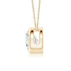 Lab-Grown Bezel-Set Round Diamond Solitaire Pendant