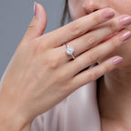 Lab-Grown Diamond Curved Floral Ring