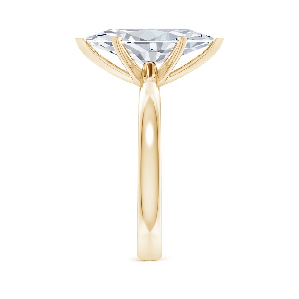 Lab-Grown Marquise Diamond Reverse Tapered Shank Solitaire Engagement Ring