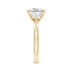 Lab-Grown Princess-Cut Diamond Reverse Tapered Shank Solitaire Engagement Ring